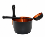 Black Copper Sauna Bucket & Ladle Set - 4.5L Bucket with 43cm Ladle
