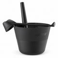 Black Sauna Bucket & Ladle Set – 7L