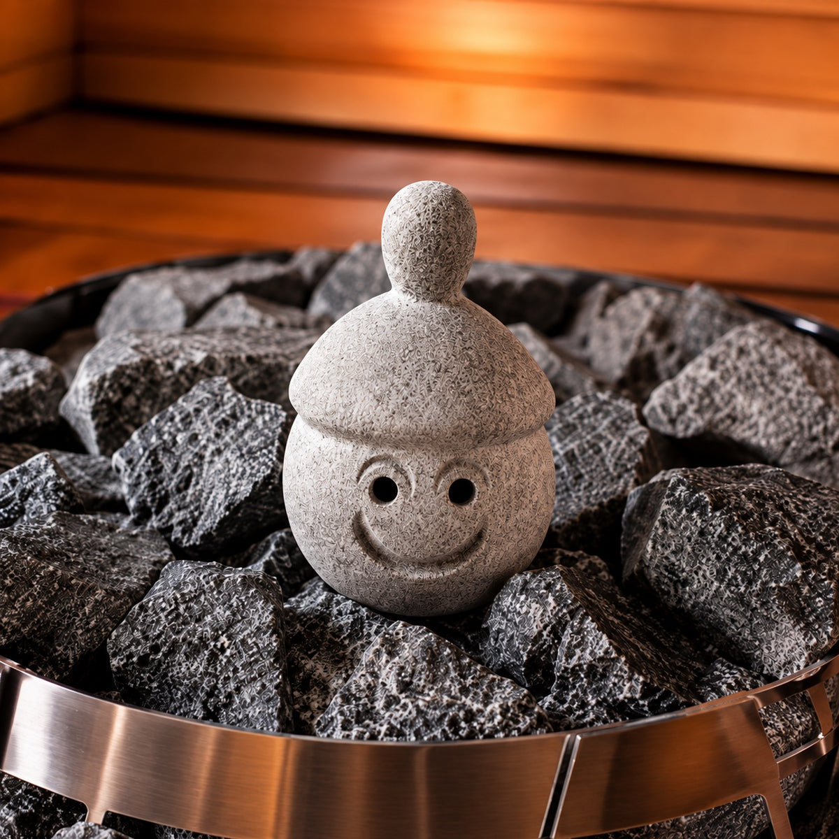 Finnish Sauna Elf Hukka Elli - Natural Soapstone Sauna Accessory