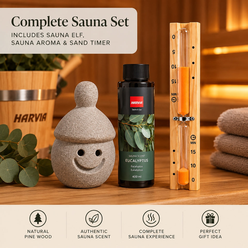 Finnish Sauna Elf Set – Sauna Elf, Elf & Timer or Complete Set