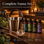 Sauna Bucket & Ladle Set with Optional Sauna Aromas