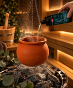 Terracotta Sauna Aroma Bowl – 2L with Optional 4 Aroma Set