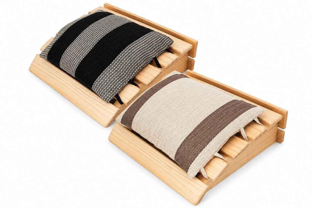 Wooden Sauna Headrest with Cushion – Single, Duo or Comfort Set